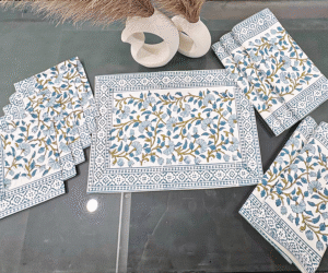 Azure Bloom Table Mat