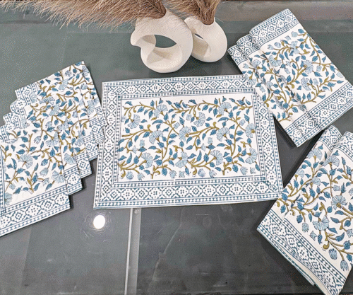 Azure Bloom Table Mat