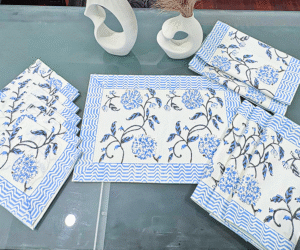 Blue Blossom Table Set